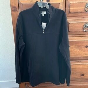 NWT Croft & Barrow Men’s Black Quarter Zip Fleece.